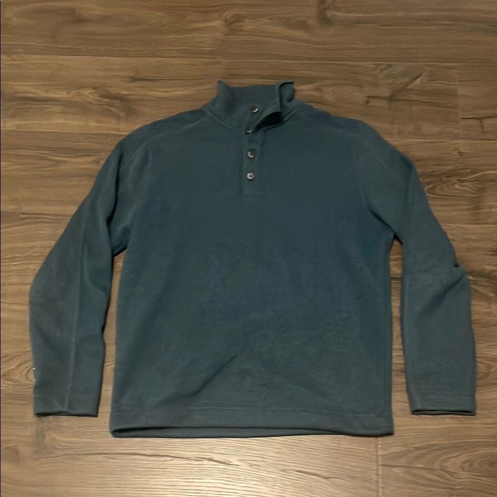 Men’s Van Heusen Teal Pullover High Neck Sweater, Size Medium